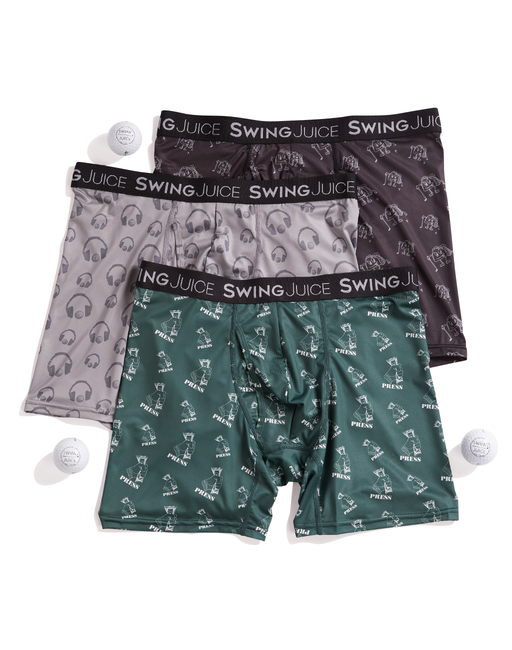 Golf 6" Boxer Brief 3-Pack Core by SwingJuice LLC