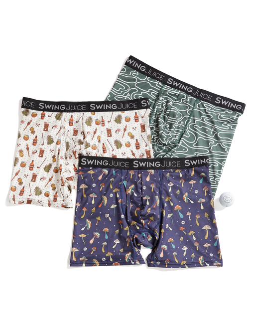 Golf 6" Boxer Brief 3-Pack Fashion by SwingJuice LLC