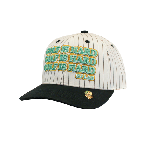 Golf Is Hard Unisex Snapback Hat Ivory O/S by SwingJuice LLC