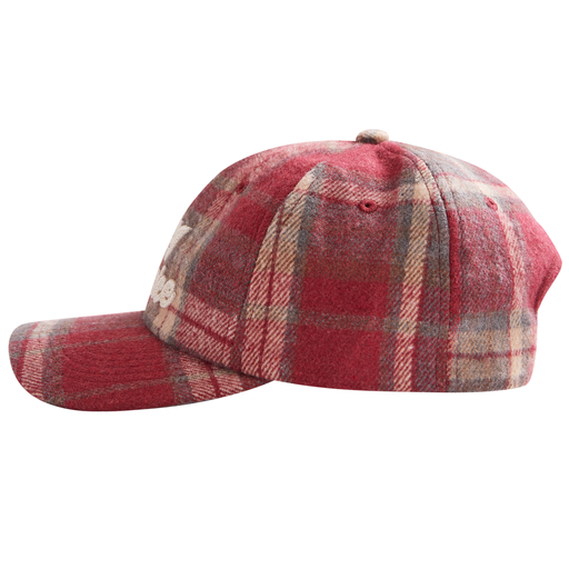 Golf SJ Plaid Unisex Dad Hat Burgundy O/S by SwingJuice LLC