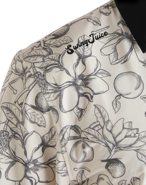 Golf Magnolia Toile Men's Polo by SwingJuice LLC