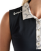 Golf Magnolia Toile Women's Sleeveless Polo-Black