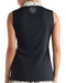 Golf Magnolia Toile Women's Sleeveless Polo-Black