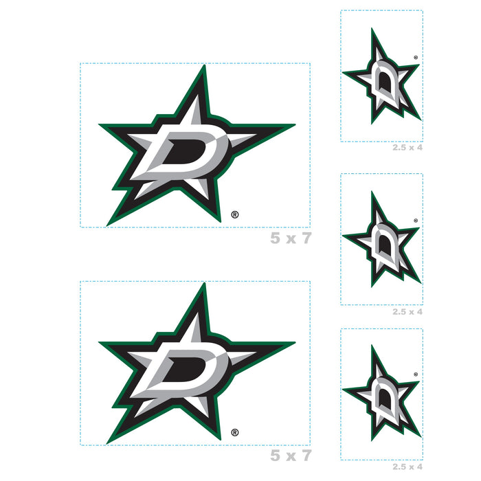 Dallas Stars - 5 Logo Minis (Mixed Sizes) - Official NHL - Reusable Vinyl Decals