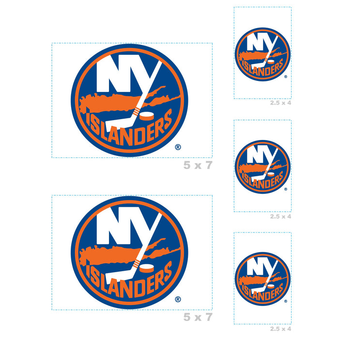 New York Islanders - 5 Logo Minis (Mixed Sizes) - Official NHL - Reusable Vinyl Decals