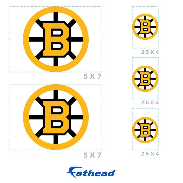 Boston Bruins - 5 Logo Minis (Mixed Sizes) - Official NHL - Reusable Vinyl Decals #2