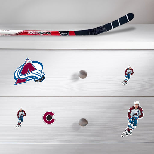Cale Makar - 5 Minis (Mixed Sizes) - Official NHL - Colorado Avalanche - Reusable Vinyl Decals