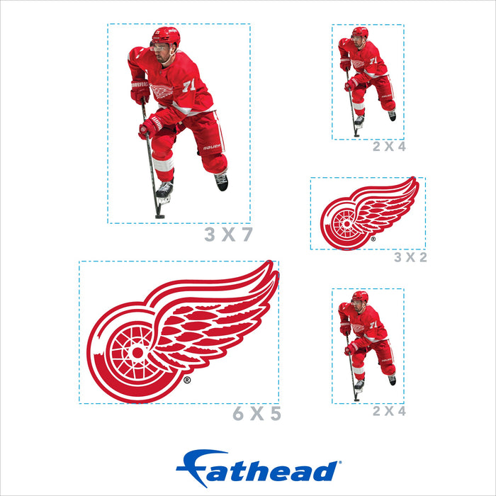 Dylan Larkin - 5 Minis (Mixed Sizes) - Official NHL - Detroit Red Wings - Reusable Vinyl Decals