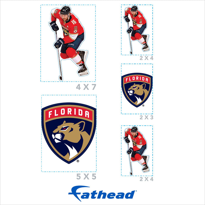 Aleksander Barkov - 5 Minis (Mixed Sizes) - Official NHL - Florida Panthers - Reusable Vinyl Decals