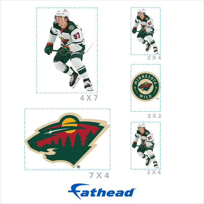 Kirill Kaprizov - 5 Minis (Mixed Sizes) - Official NHL - Minnesota Wild - Reusable Vinyl Decals