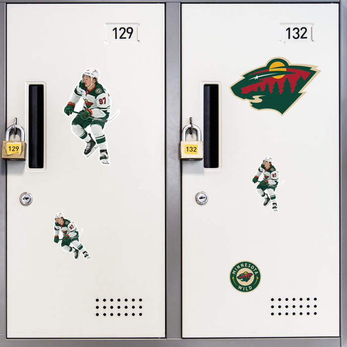 Kirill Kaprizov - 5 Minis (Mixed Sizes) - Official NHL - Minnesota Wild - Reusable Vinyl Decals