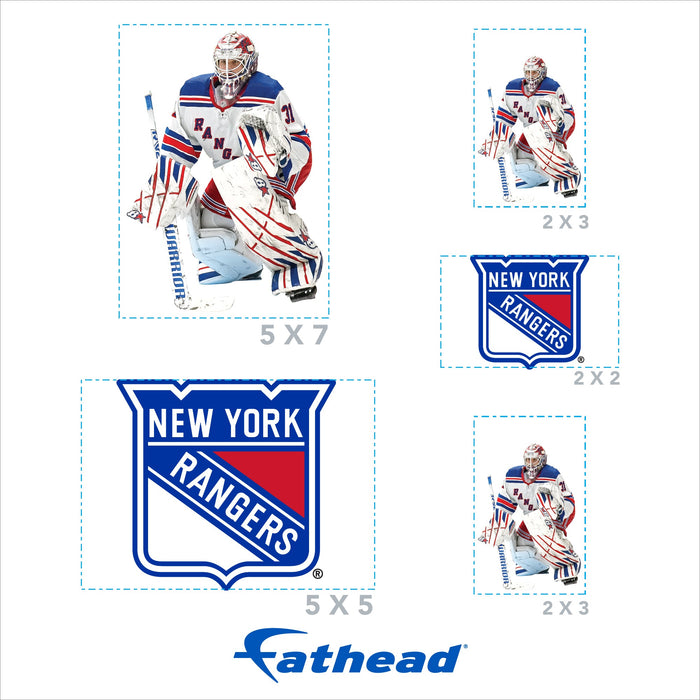 Igor Shesterkin - 5 Minis (Mixed Sizes) - Official NHL - New York Rangers - Reusable Vinyl Decals