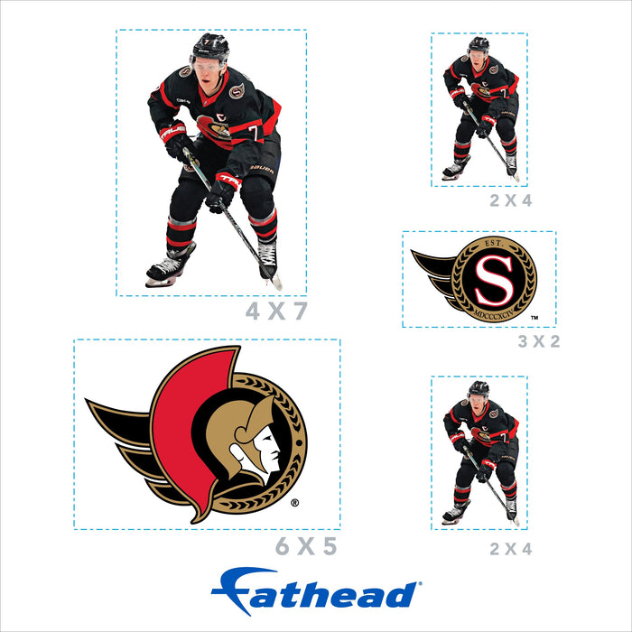 Brady Tkachuk - 5 Minis (Mixed Sizes) - Official NHL - Ottawa Senators - Reusable Vinyl Decals