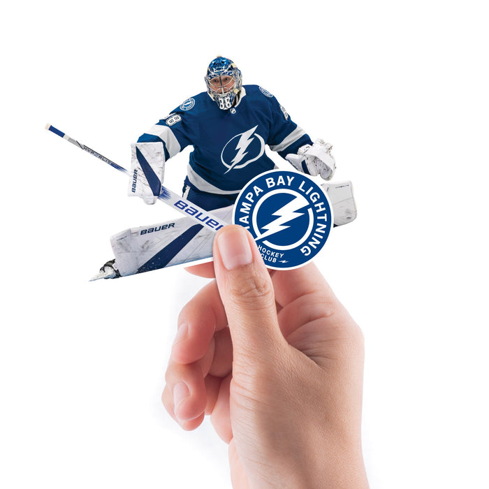Andrei Vasilevskiy - 5 Minis (Mixed Sizes) - Official NHL - Tampa Bay Lightning - Reusable Vinyl Decals