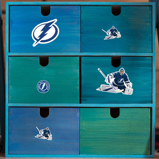 Andrei Vasilevskiy - 5 Minis (Mixed Sizes) - Official NHL - Tampa Bay Lightning - Reusable Vinyl Decals