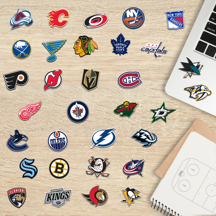 NHL Team Logos - Logo Minis (Mixed Sizes) - Official NHL - Reusable Vinyl Decals