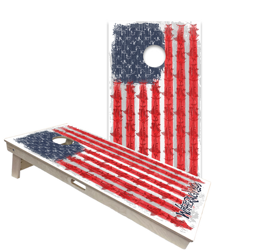World Series of Cornhole Official 2' x 4' Professional Cornhole Board Runway 2402P - Withering Wilds American Flag by World Series of Cornhole