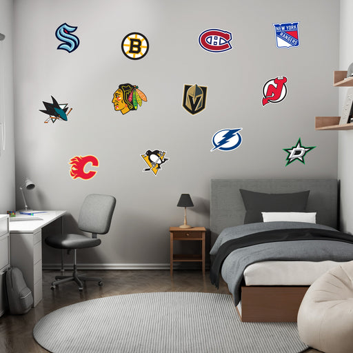 NHL Team Logos - RealBig Logo Collection - Official NHL - Reusable Vinyl Wall Decals