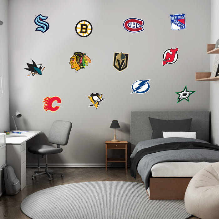 NHL Team Logos - RealBig Logo Collection - Official NHL - Reusable Vinyl Wall Decals