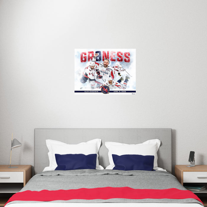 Alex Ovechkin - All-Time Goals Leader - Peel & Stick Poster - Official NHL - Washington Capitals - Reusable Vinyl Wall Decal