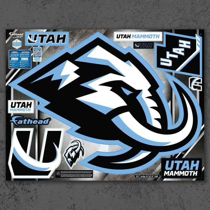 Utah Mammoth - RealBig Logo Collection - Official NHL - Utah Mammoth - Reusable Vinyl Wall Decals