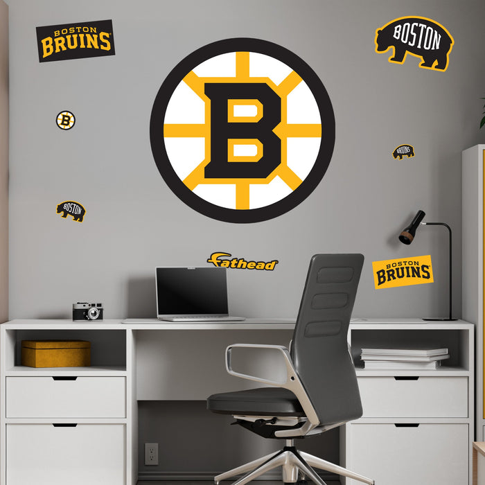 Boston Bruins - RealBig Logo Collection - Official NHL - Reusable Vinyl Wall Decals
