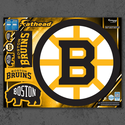 Boston Bruins - RealBig Logo Collection - Official NHL - Reusable Vinyl Wall Decals