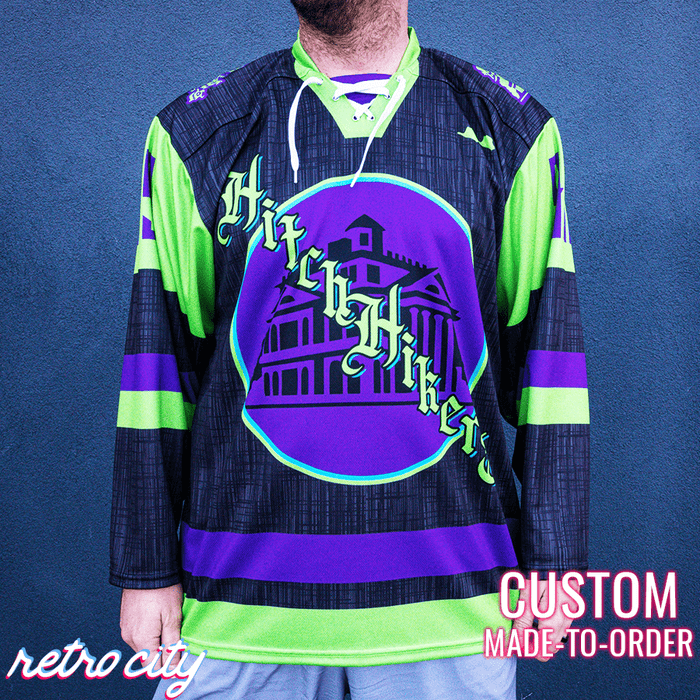 Haunted Mansion Ride 'Hitchhikers' Lace-Up Hockey Jersey (J4)