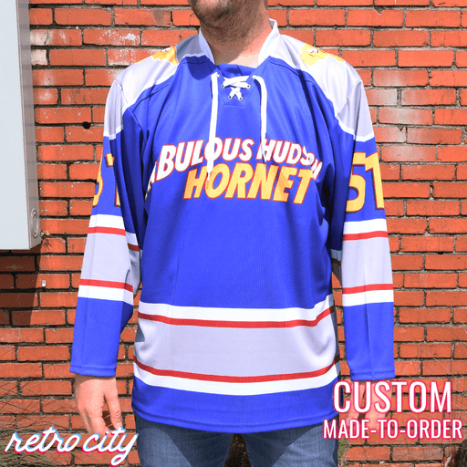 Fabulous Hudson Hornet Lace-up Hockey Jersey Sweater