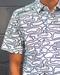 Golf Rhythmic Lines Men's Polo-Ivory
