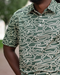 Golf Rhythmic Lines Men's Polo-Forest