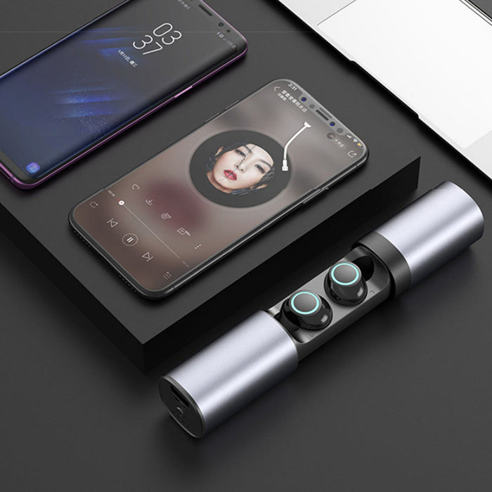 True Twin 2 In 1 Wireless Headphones With Powerbank Vista Shops