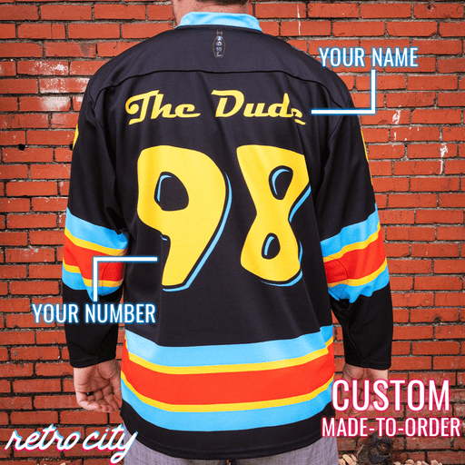 Big Lebowski 'Hollywood Star Lanes' Lace-Up Hockey Jersey Sweater
