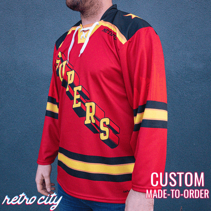 Metroville Supers Lace-Up Hockey Jersey