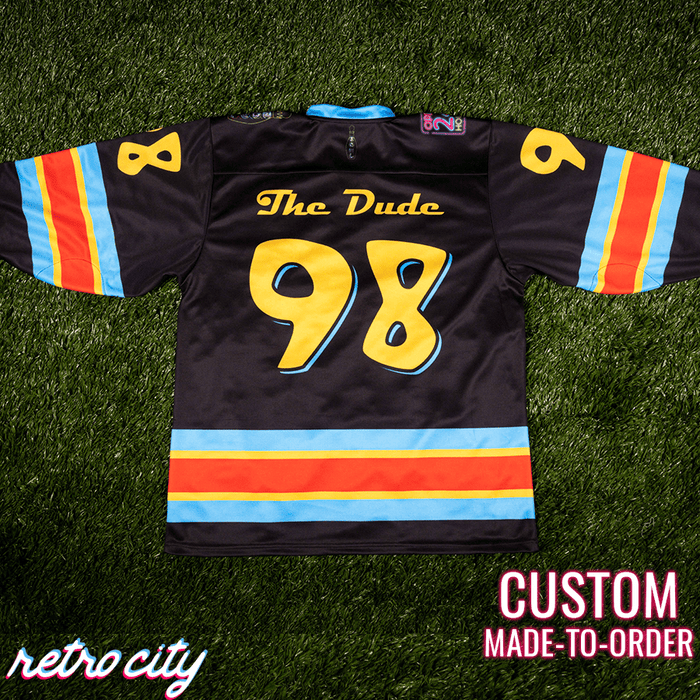 Big Lebowski 'Hollywood Star Lanes' Lace-Up Hockey Jersey Sweater