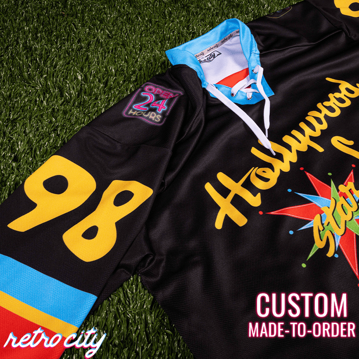 Big Lebowski 'Hollywood Star Lanes' Lace-Up Hockey Jersey Sweater