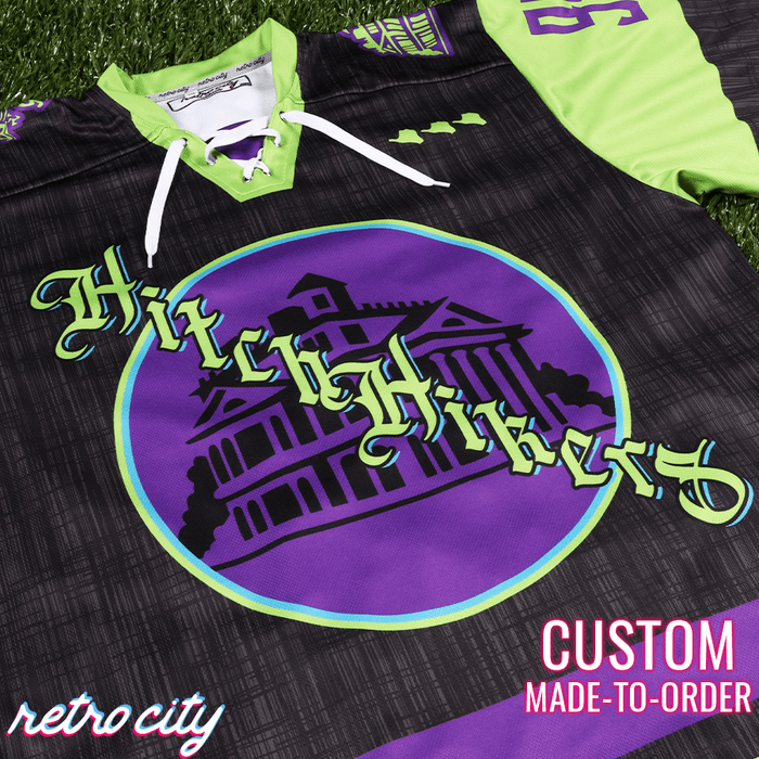 Haunted Mansion Ride 'Hitchhikers' Lace-Up Hockey Jersey (J4)