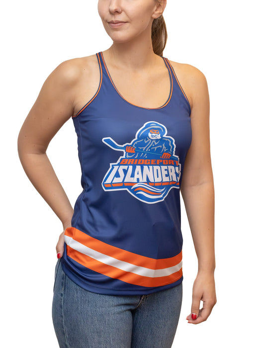 Bridgeport Islanders Fisherman Alternate Women's Racerback Hockey Tank