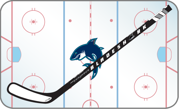 Bladeshark Black Mini Hockey Stick with Blade Tape