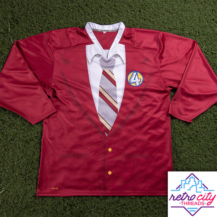 Anchorman Ron Burgundy Channel 4 News Team Custom Hockey Jersey