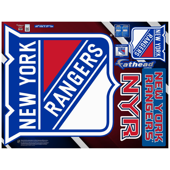 New York Rangers - RealBig Logo Collection - Official NHL - Reusable Vinyl Wall Decals