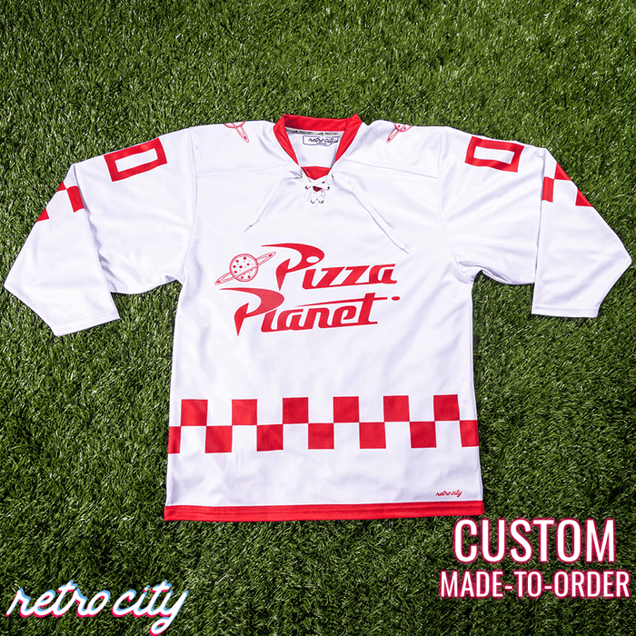 Pizza Planet Hockey Fan Jersey (White)
