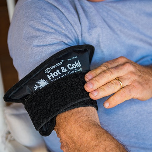 Premium Reusable Hot and Cold Therapy Gel Pack with Securement Straps by iReliev