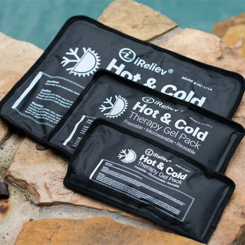 Premium Reusable Hot and Cold Therapy Gel Pack with Securement Straps by iReliev