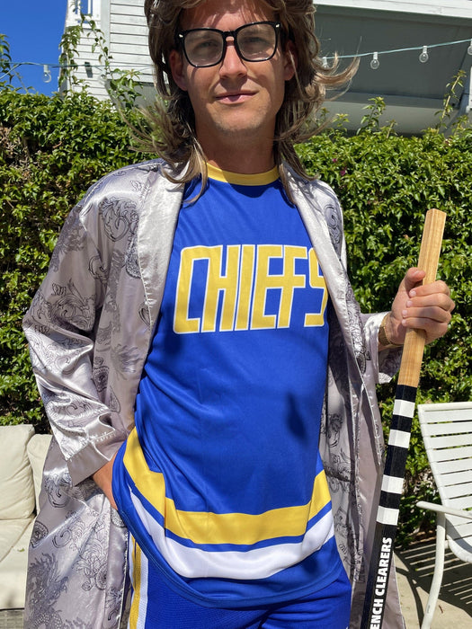 Slapshot Charlestown Chiefs Hanson #18 Blue Hockey Tank