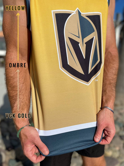 Vegas Golden Knights Championship Gold Ombré Hockey Tank