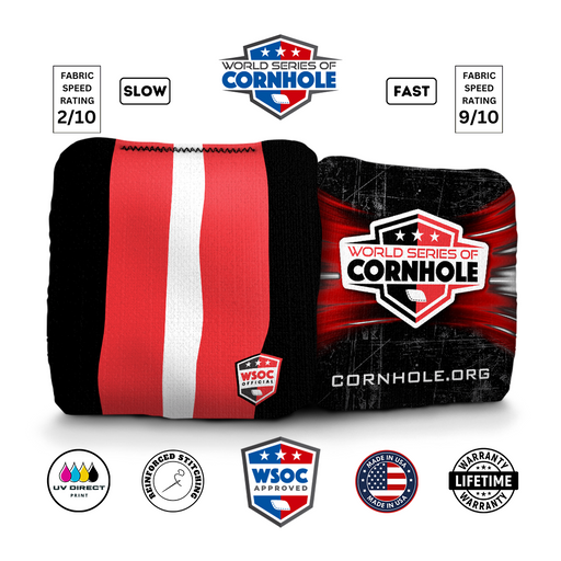 World Series of Cornhole 6-IN Professional Cornhole Bag Rapter - Classic Stripes by World Series of Cornhole