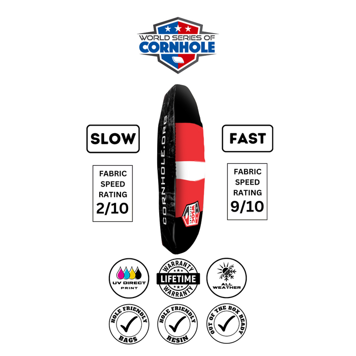 World Series of Cornhole 6-IN Professional Cornhole Bag Rapter - Classic Stripes by World Series of Cornhole
