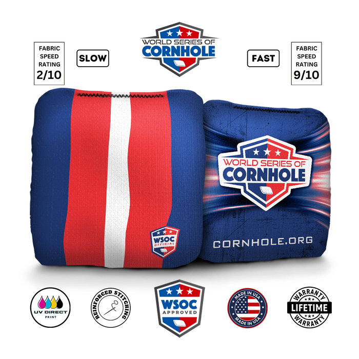 World Series of Cornhole 6-IN Professional Cornhole Bag Rapter - Classic Stripes by World Series of Cornhole