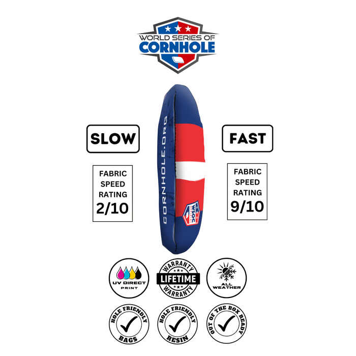 World Series of Cornhole 6-IN Professional Cornhole Bag Rapter - Classic Stripes by World Series of Cornhole